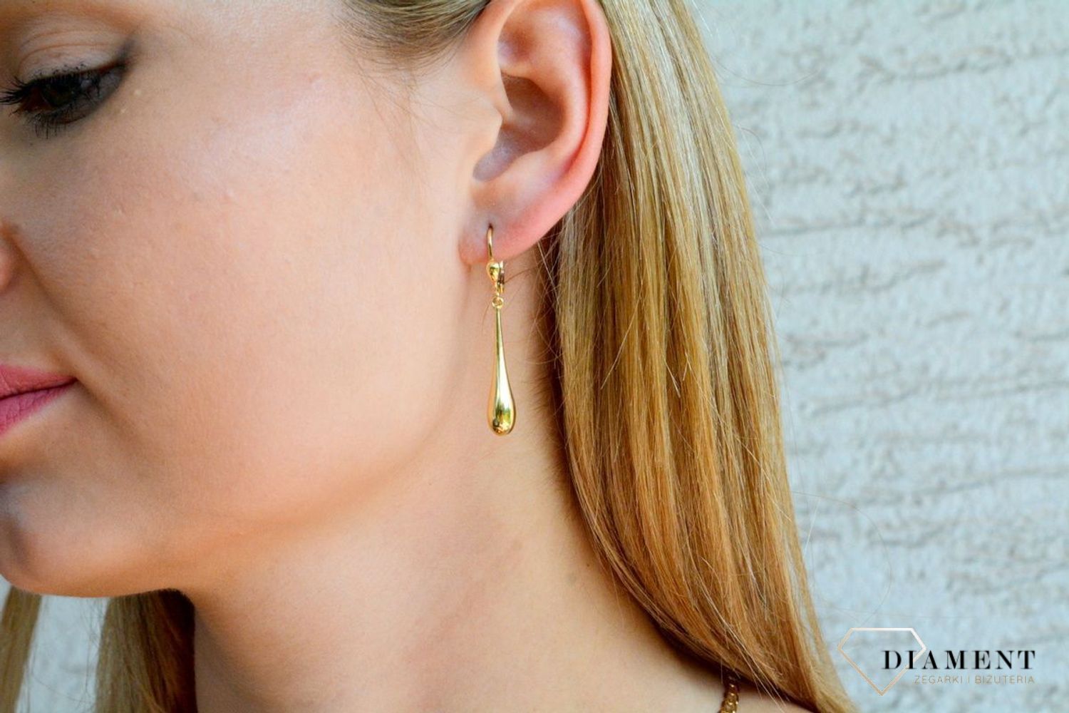 Złote kolczyki damskie 375 wiszące klasyczne sopelki KL 6534 375 (1).jpg